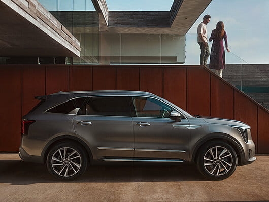 Nakładki ozdobne lusterek, satynowy chrom, Kia Sorento, Sorento HEV / PHEV