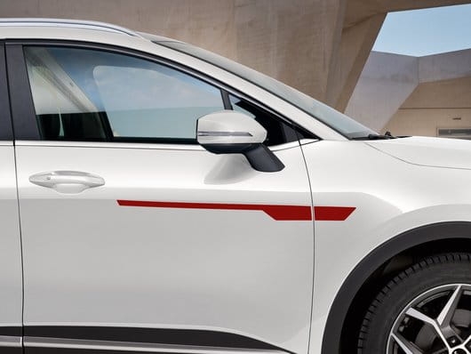 Naklejki boczne RAZOR, czerwone, Kia Sportage, Sportage GT-line, Sportage HEV / PHEV, Sportage HEV / PHEV GT-line
