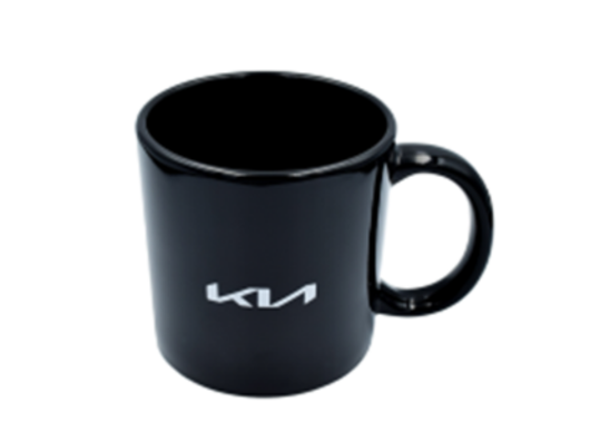Czarny kubek porcelitowy z logo Kia