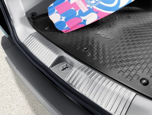 Nakładki progu bagażnika, szczotkowana stal, Kia PV5