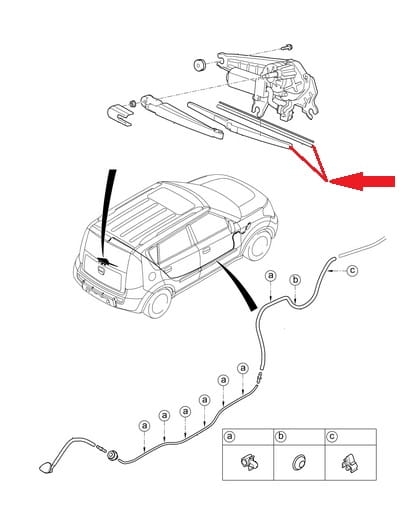 Pióro wycieraczki tylnej 988502K000