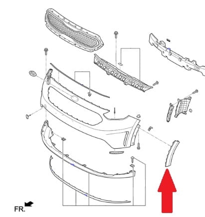 Listwa boczna zderzaka, Kia Niro 86558G5000