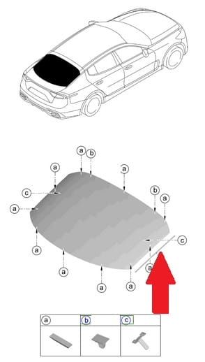 Listwa szyby klapy bagażnika, Kia Stinger 87120J5000
