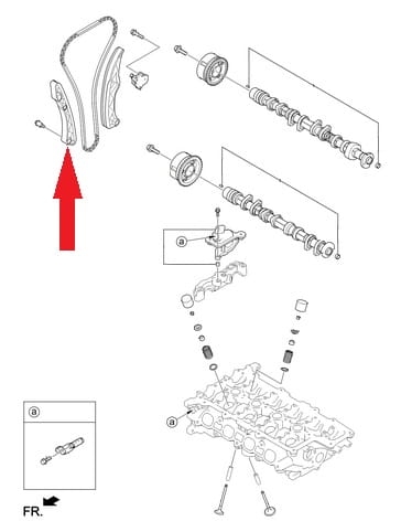Prowadnica łańcucha rozrządu 244312B700