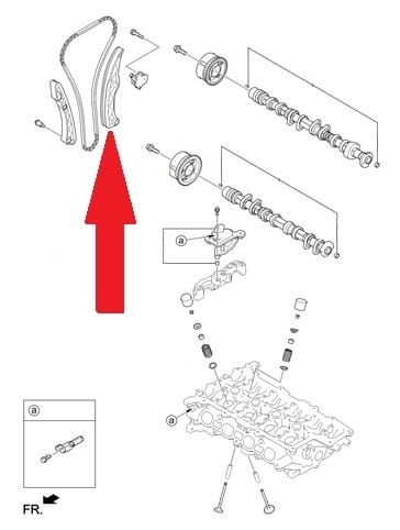 Ramie napinacza łańcucha rozrządu 244202B611