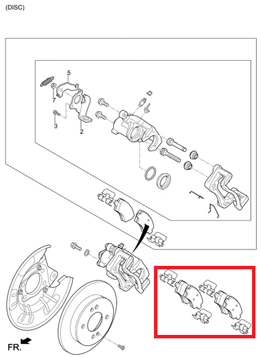 Klocki hamulcowe tył, Kia Picanto 58302G6A10