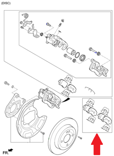 Klocki hamulcowe tył, Kia Stonic 58302H8A08