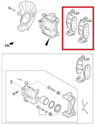 Klocki hamulcowe na przednią oś Kia Stonic 58101H8A55