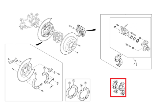 Klocki hamulcowe tył, Kia Sportage 58302D7A00