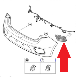 Zaślepka tylnego zderzaka, prawa strona, Kia Ceed 86664A2610