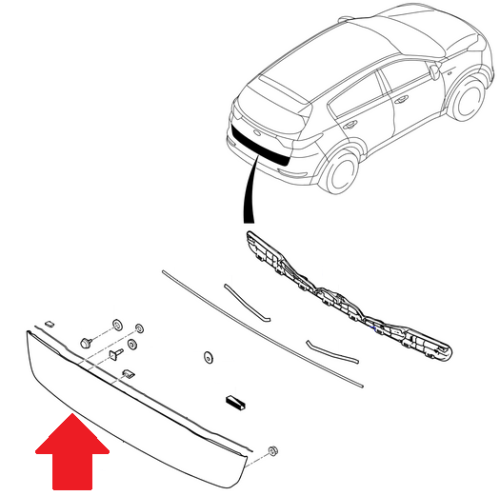Listwa klapy bagażnika, Kia Sportage QL 87371F1000