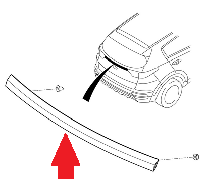 Listwa klapy bagażnika, Kia Sportage QL 87310F1500