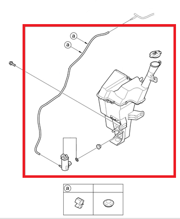 Kompletny zbiornik spryskiwaczy, Kia Rio UB 986101W010