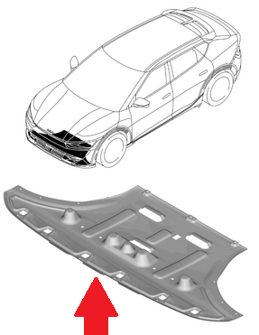 Osłona silnika przednia, Kia EV6 29110CV000
