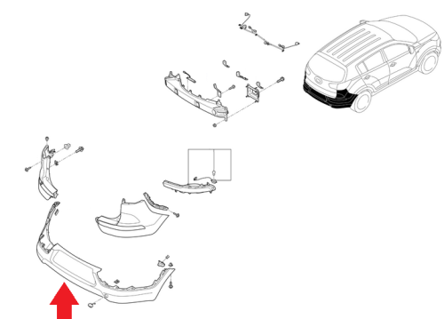 Nakładka tylnego zderzaka, Kia Sportage SL