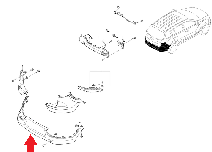 Nakładka tylnego zderzaka, Kia Sportage SL