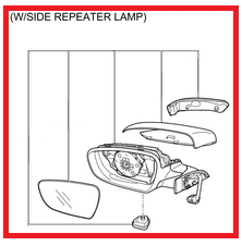 Kompletne lusterko lewe z kierunkowskazem, Kia Ceed JD
