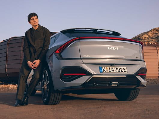 Listwa ozdobna klapy bagażnika, szczotkowane aluminium, Kia EV6, EV6 GT / GT-line Line